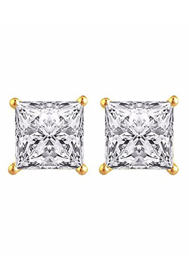 NIBEMINENT - 2 Pair Solitaire Stud Earrings - Image 1
