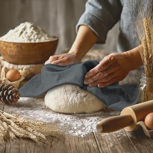 Utopia Kitchen Light Grey Flour Sack Towels [12 Pack - 28 x 28 Inch] 100% Cotton Tea Towels for Cleaning & Drying - Highly Absorbent Kitchen Dish Cloth - Image 3