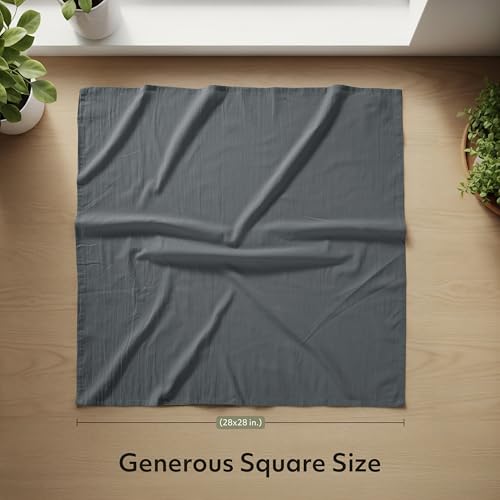 Utopia Kitchen Light Grey Flour Sack Towels [12 Pack - 28 x 28 Inch] 100% Cotton Tea Towels for Cleaning & Drying - Highly Absorbent Kitchen Dish Cloth - Image 2