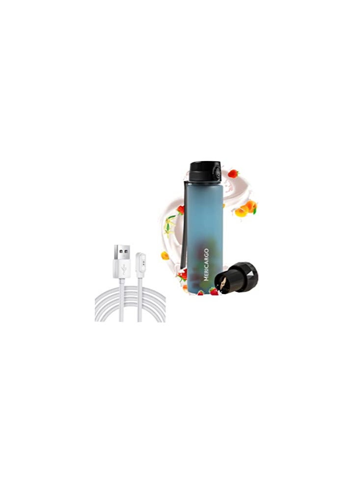 Flexzone Electric Protein Shaker Bottle, 100% Leakproof Mixer - Usb Rechargeable Blender Bottles,For Protein, Fruits, Vegetables Mixes, Made With Tritan Safe Material - Free Bpa - 1000Ml (Blue) - Image 4