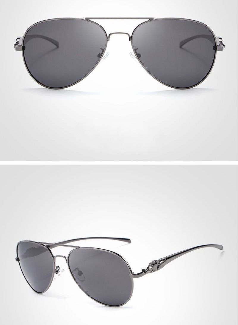 HDCRAFTER Men's Coated Polarized UV400 Aviator Sunglasses - Image 1