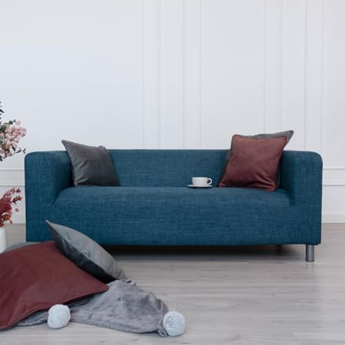 KLIPPAN SOFA COVER REPLACEMEMT FOR IKEA KLIPPAN LOVESEAT SOFA COVER KLIPPAN COUCH COVER KLIPPAN SLIPCOVER ONLYNAVY BLUE