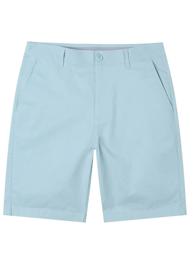 Men’s Slim Twill Bermuda Shorts with Stretch Waist
