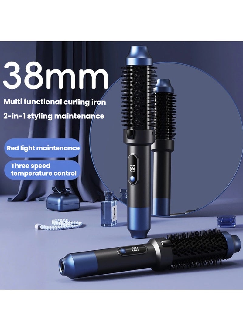 عام مشط تسليح شعر حراري ببخار الهواء، وهو مشط للشعر المستقيم وذو وظائف متعددة يمكنه إنشاء موجات كبيرة في الشعر. هو مشط تسليح شعر تلقائي للاستعمال في المنزل، مزود بمفصل كهربائي بقياس بريطاني. - Image 1