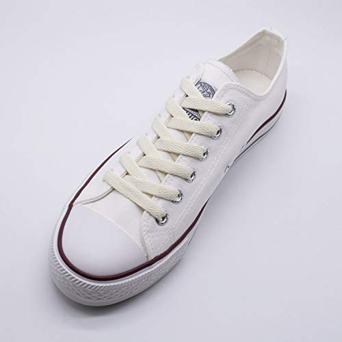 Handshop Flat Shoelaces 5/16" - Shoe Laces Replacements For Sneakers and Athletic Shoes Ivory 54 inch (137cm) - Image 2