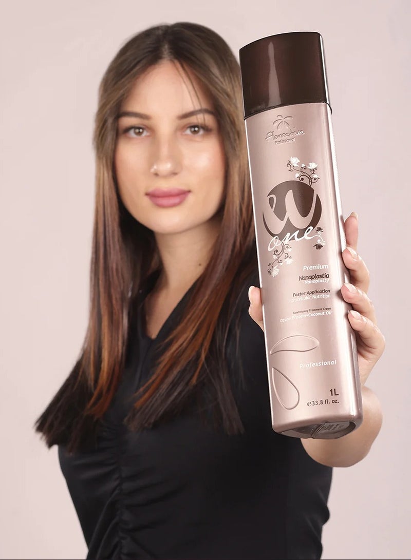 Floractive Nano Protein Hair Straightening Treatment – Formaldehyde-Free – 1L - Image 2