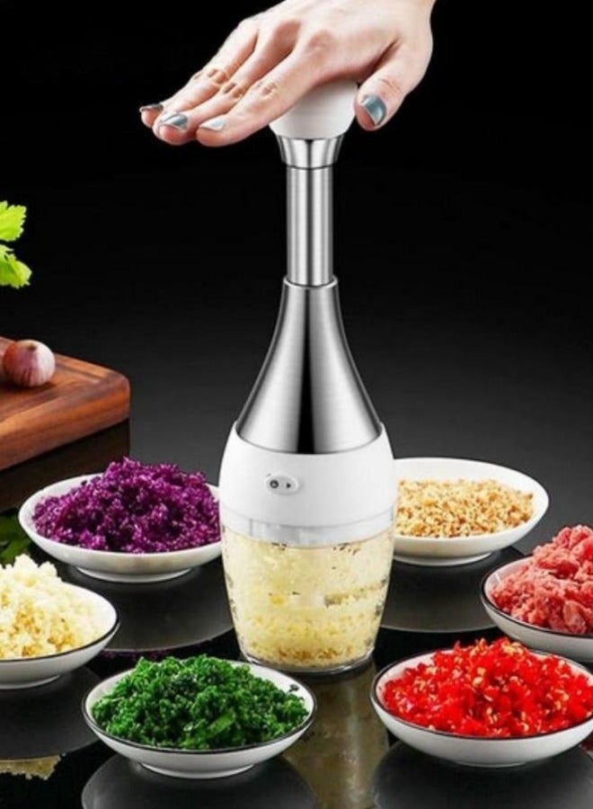 MIXDE Manual Food Chopper,Express Hand Held Garlic Chopper,Multi-function Ginger And Garlic Chopper  - Image 1