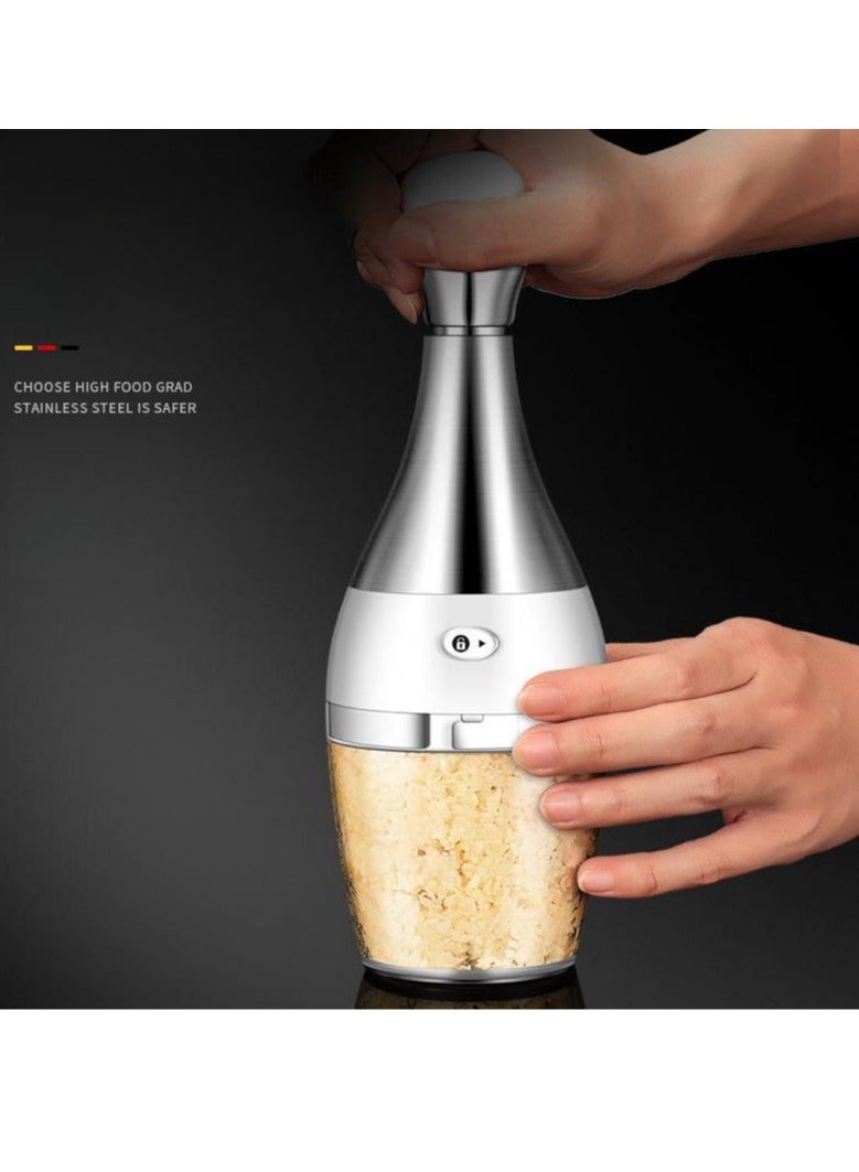 MIXDE Manual Food Chopper,Express Hand Held Garlic Chopper,Multi-function Ginger And Garlic Chopper  - Image 4