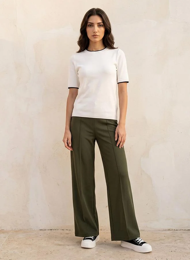 Splash FAV Basics Ribbed Crew Neck Sweater