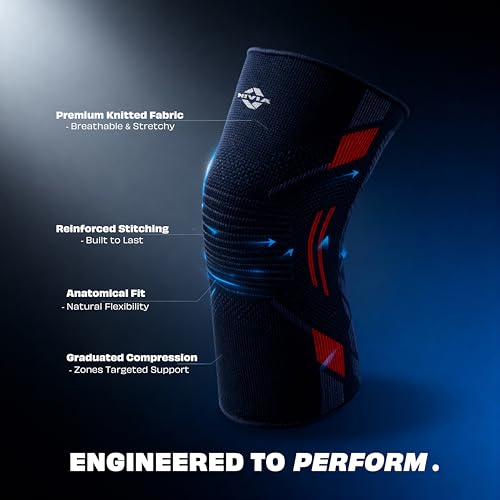 Nivia Knitted Knee Support for Men, for Gym, Knee Sleeves, Knee Band Pair for Sports & Workout, Knee Cap, Comfortable Elastic Sleeve, for Exercise, Running, Cycling, Joint Protection (Red,S) - Image 5