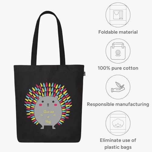 EcoRight Eco Right Aesthetic Canvas Tote Bag for Women with Zipper, Tote Bag for Women for Beach, Grocery, Travel, Work, Gym, Daily Use - Image 5