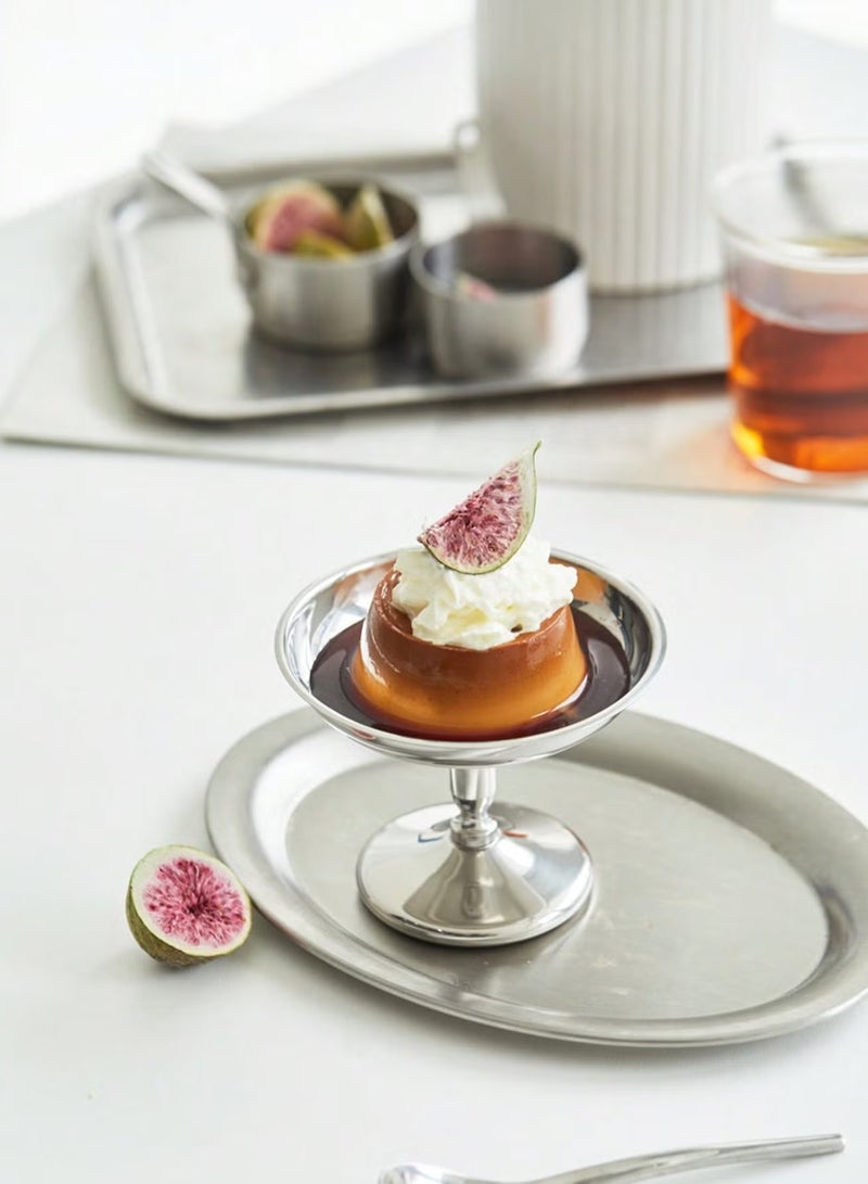 YelaJoy 2Pcs Mini Silver Stainless Steel Dessert Bowls/Cups - Footed Parfait Sundae Bowls for Ice Cream, Pudding, Fruit, Nuts | Party Favors - Image 5
