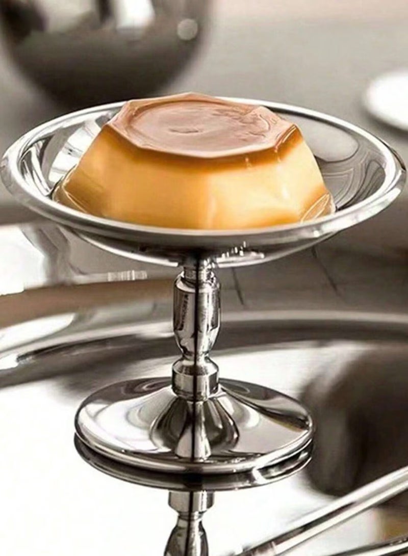 YelaJoy 2Pcs Mini Silver Stainless Steel Dessert Bowls/Cups - Footed Parfait Sundae Bowls for Ice Cream, Pudding, Fruit, Nuts | Party Favors - Image 3