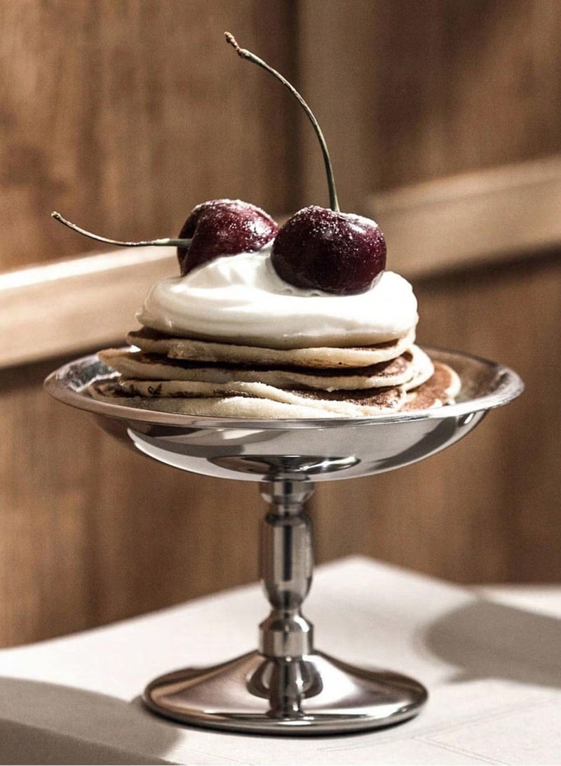 YelaJoy 2Pcs Mini Silver Stainless Steel Dessert Bowls/Cups - Footed Parfait Sundae Bowls for Ice Cream, Pudding, Fruit, Nuts | Party Favors - Image 4