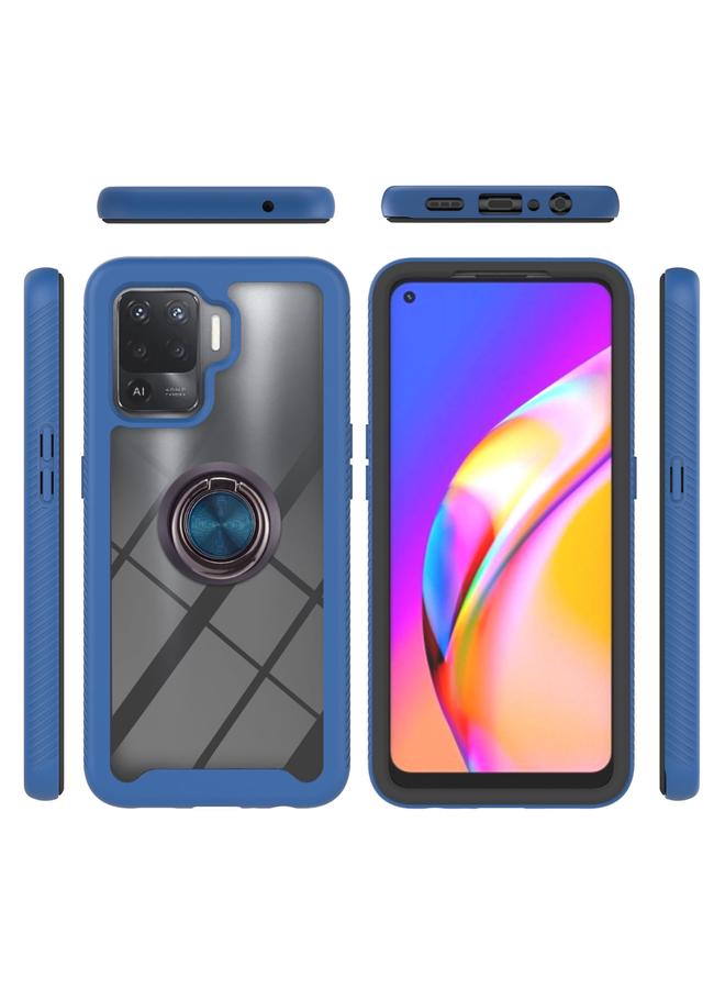 S-TOP Case For OPPO A94 4G / Reno5 Lite Starry Sky Solid Color Series Shockproof PC + TPU Protective Case with Ring Holder & Magnetic Function - Image 2