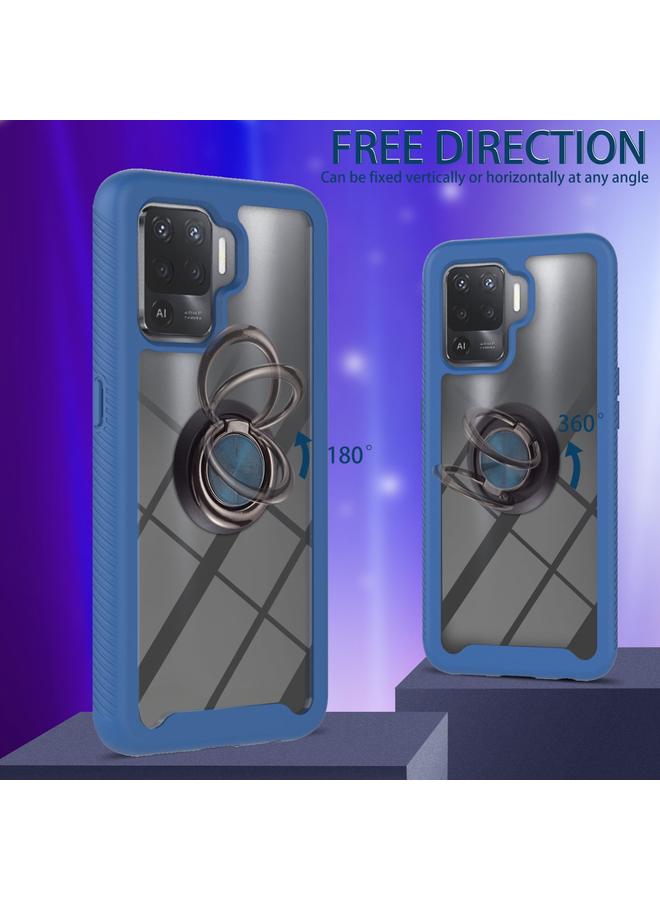 S-TOP Case For OPPO A94 4G / Reno5 Lite Starry Sky Solid Color Series Shockproof PC + TPU Protective Case with Ring Holder & Magnetic Function - Image 4