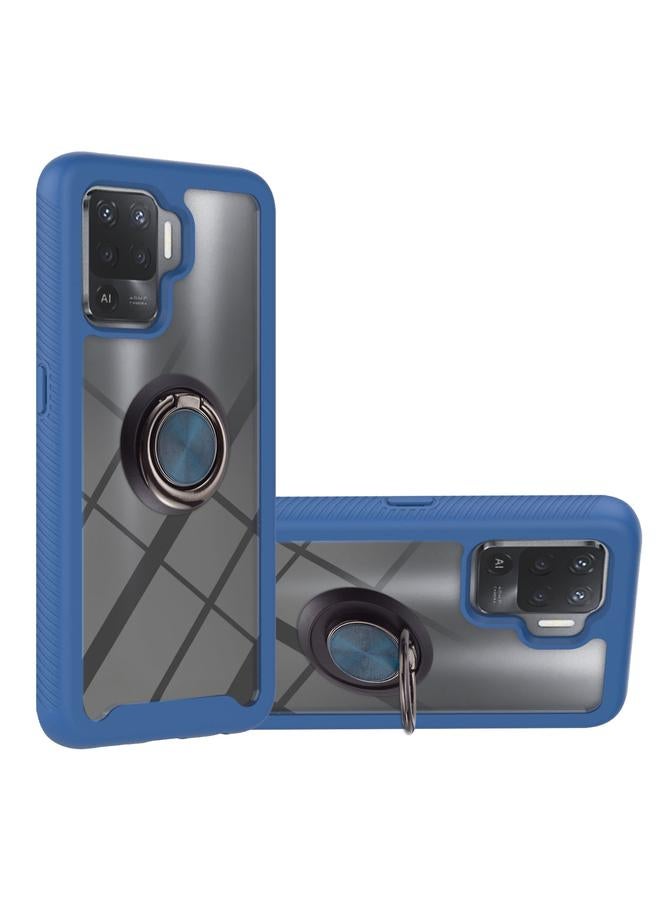 S-TOP Case For OPPO A94 4G / Reno5 Lite Starry Sky Solid Color Series Shockproof PC + TPU Protective Case with Ring Holder & Magnetic Function - Image 1