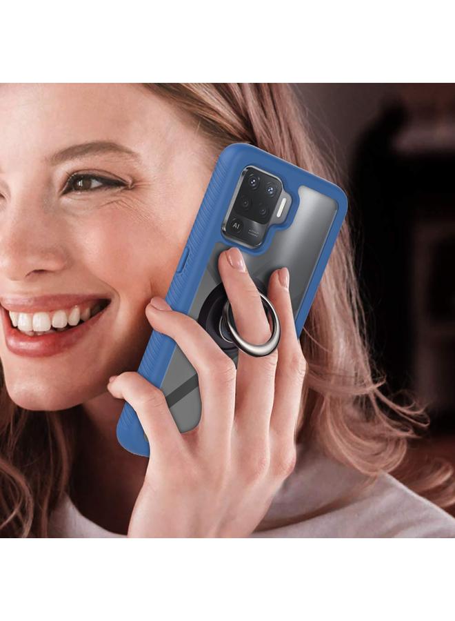 S-TOP Case For OPPO A94 4G / Reno5 Lite Starry Sky Solid Color Series Shockproof PC + TPU Protective Case with Ring Holder & Magnetic Function - Image 5