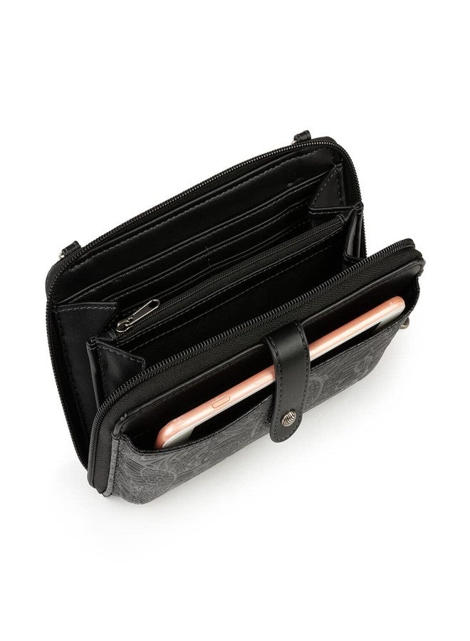 Sakroots womens Arcadia Recycled Large Smartphone Crossbody, Black, One Size US - Image 3