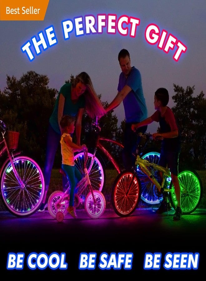 Activ Life 2-Tire Pack LED Bike Wheel Lights with Batteries Included, Get 100% Brighter and Visible from All Angles for Ultimate Safety and Style (Multicolor) - Image 3