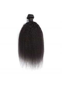 Kinky Straight Hair Extensions Coarse Yaki Straight Hair Bundles Brazilian 8A Virgin Human Hair Weave Natural Black Weaving 100G/Piece 10-24inch (12INCH(30CM))