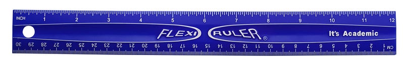 It's Academic Flexi Rulers, 12-inch Flexible Non-Breakable Ruler, 12-Pack, Blue - Image 2