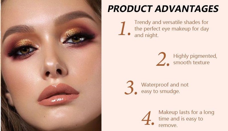 Highly Pigmented 25 Colors Eyeshadow PaletteLong Wearing Easily Blendable Eye Makeup KitShimmery And Metallic FinishProfessional Beauty Makeup Palette 01 - Image 4