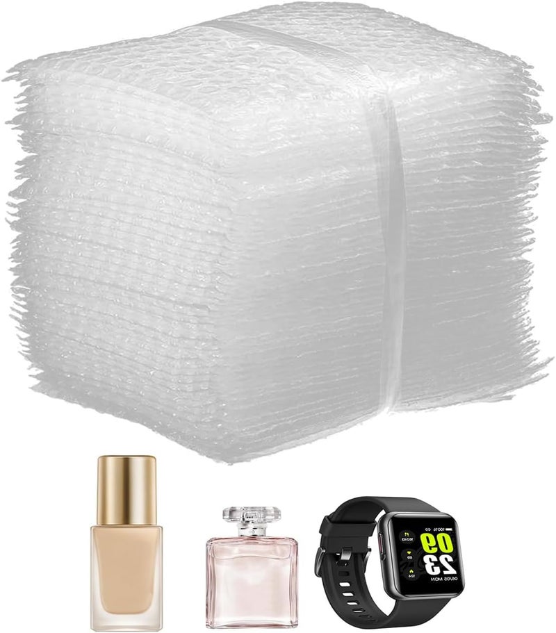 YEESON Clear Bubble Out Bags 3x4 Inches, 50 pack Small Double Walled Cushioning Bags for Secure Packaging, Strong and Durable Bubble Wrap pouches - Image 1