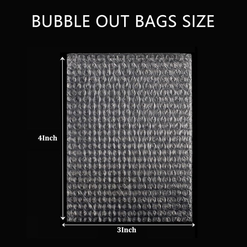 YEESON Clear Bubble Out Bags 3x4 Inches, 50 pack Small Double Walled Cushioning Bags for Secure Packaging, Strong and Durable Bubble Wrap pouches - Image 2