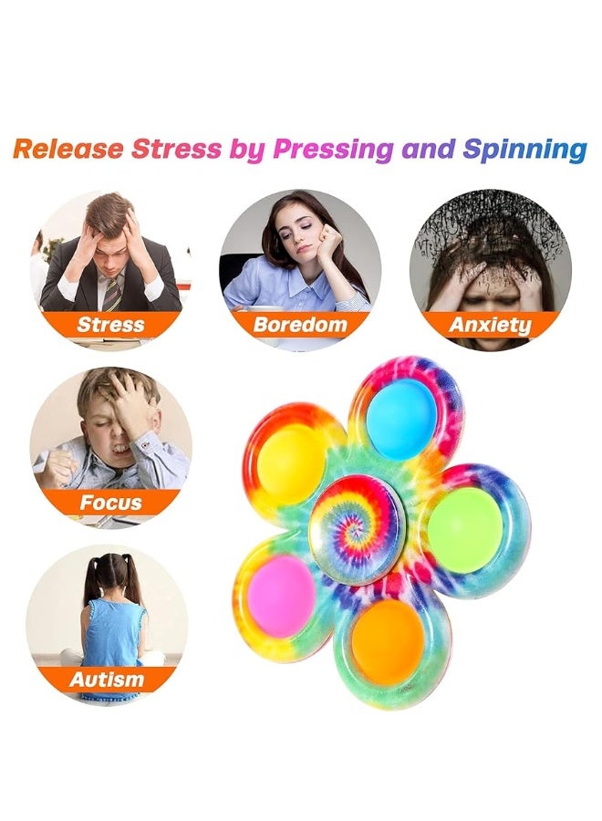 Effacera Fidget Spinner Bulk 4 Pack, Sensory Fidget Toys for Kids Adults, Fidget Spinners Anxiety Stress Relief, ADHD Autism Products for Girls Boys, Birthday Party Favors Goodie Bag Stuffers Classroom Prizes - Image 1