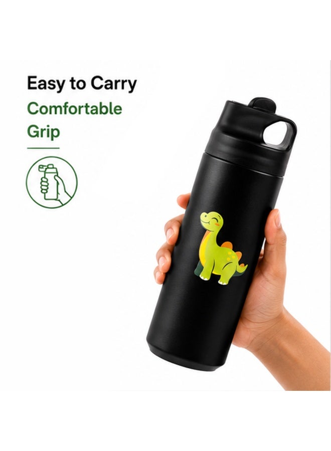 Cocobee-Stainless Steel Vacuum Flask, High Quality Food Grade Material, Leakproof, Odour Free, 550Ml, 3 Years+ - Black - Image 3
