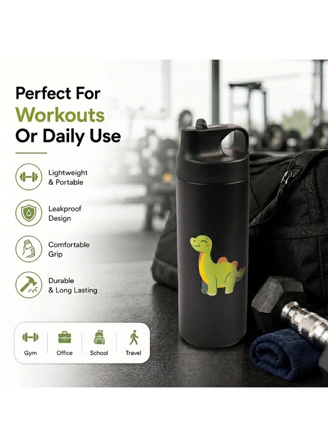 Cocobee-Stainless Steel Vacuum Flask, High Quality Food Grade Material, Leakproof, Odour Free, 550Ml, 3 Years+ - Black - Image 2