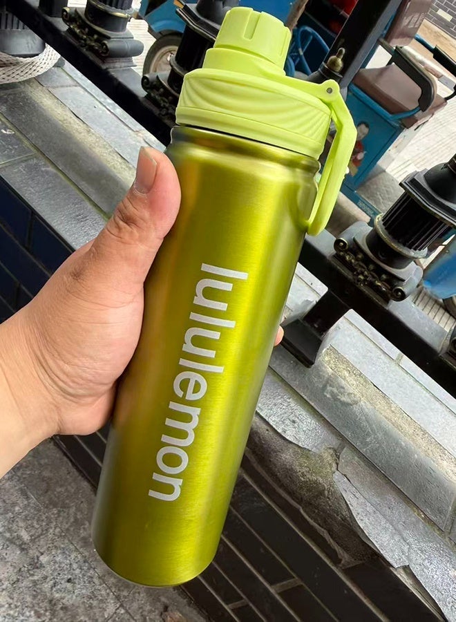 Lululemon 24oz Stainless Steel Back to Life Sport Water Bottle with Push-Pull Lid and Straw, BPA-Free - Image 5