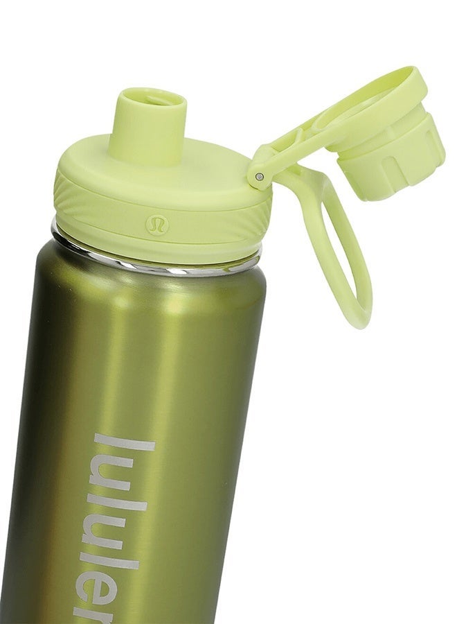 Lululemon 24oz Stainless Steel Back to Life Sport Water Bottle with Push-Pull Lid and Straw, BPA-Free - Image 3