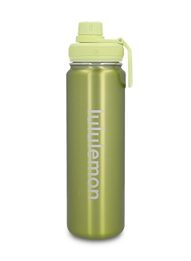 Lululemon 24oz Stainless Steel Back to Life Sport Water Bottle with Push-Pull Lid and Straw, BPA-Free - Image 1