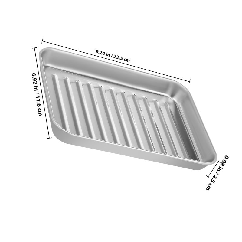 2 Sets Baking Sheet With Wire Rack Pizza Pan Stainless Steel Cookie Sheet Baking Tray Oven Tray Meat Tray Sheet Pans For Baking - Image 2