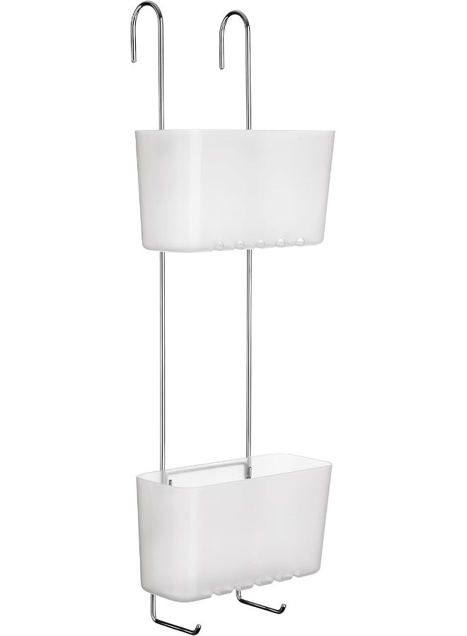 Tatay Standard Shower Caddy, Duo, Stainless-Steel, White, One Size - Image 1