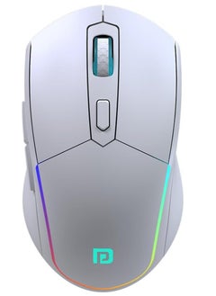 Portronics Toad One Bluetooth Mouse with 2.4 GHz & BT 5.3 Dual Wireless, 6 Buttons, Rechargeable, RGB Lights, Connect 3 Devices, Ergonomic Design for Laptop