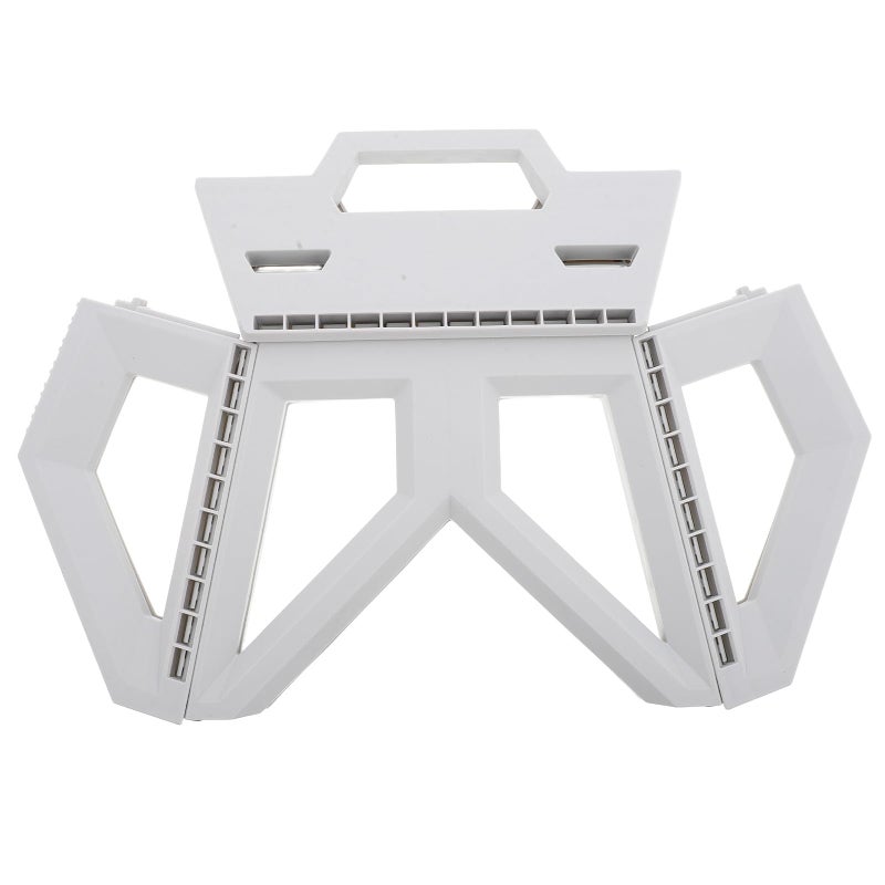Portable Folding Stool Lightweight Plastic Step Chair for Camping Travel Ivory White - Image 2