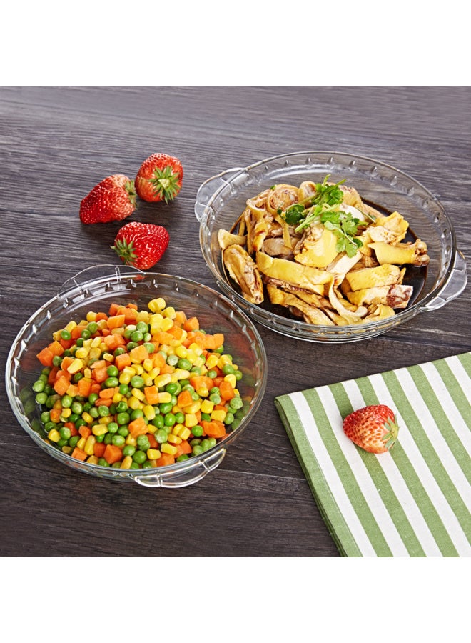 Scybe Heat-resistant Glass Plates, Fruit Plates, Baking Trays, Dinner Plates, Microwave And Oven Safe, Aodola 2-piece Set - Image 1