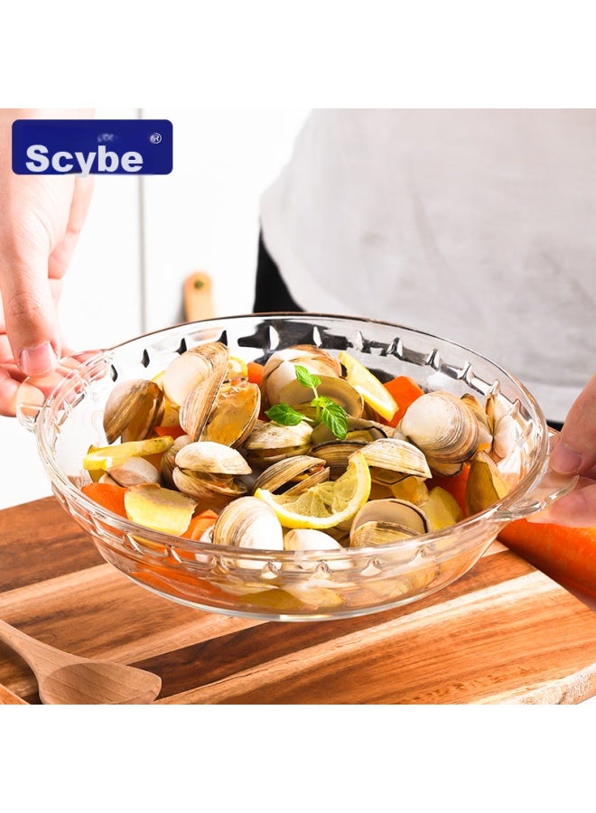 Scybe Heat-resistant Glass Plates, Fruit Plates, Baking Trays, Dinner Plates, Microwave And Oven Safe, Aodola 2-piece Set - Image 5