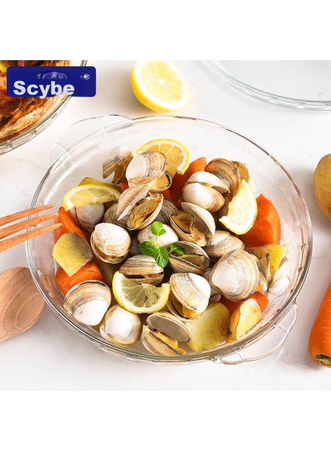 Scybe Heat-resistant Glass Plates, Fruit Plates, Baking Trays, Dinner Plates, Microwave And Oven Safe, Aodola 2-piece Set - Image 3