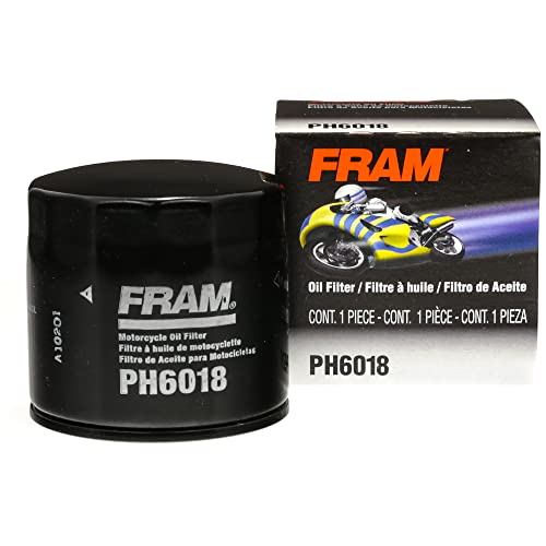 FRAM Extra Guard PH6018 10K Mile Change Motorcycle Replacement Interval Spin-On Engine Oil Filter for Select Model Years, Vehicle Engine Protection Oil Filter for Everyday Drivers - Image 1