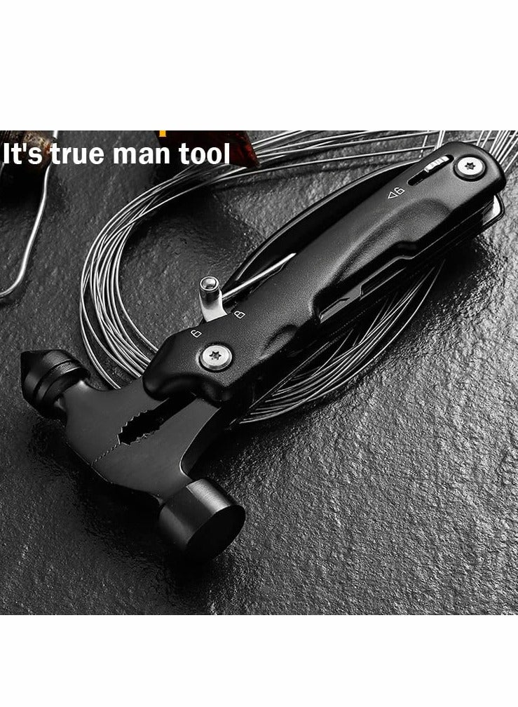 Hammer Multitool with Knife Saw, Wire Cutter, Pliers, Sheath for Fishing, Camping and Survival, Emergency Hammer Safety Hammer Life Saving Hammer for Camping Vehicle - Image 4