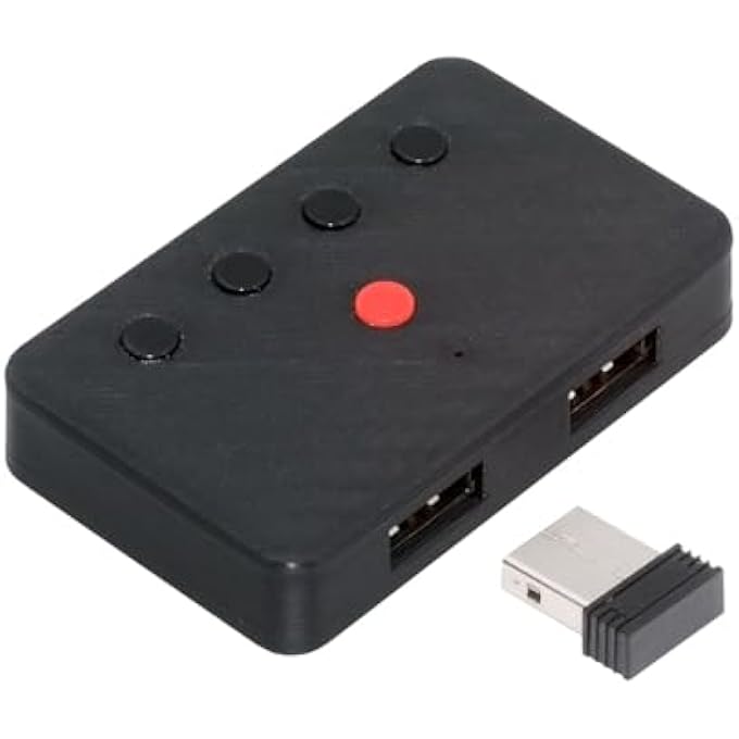 rayihni USB WIRED MOUSE AND KEYBOARD CONVERT TO WIRELESS 2.4G BLUETOOTH(BT) CONVERTER WITH RECEIVER USB SWITCH SELECTOR TYPE-C POWER FOR TABLET PHONE LAPTOP - Image 1