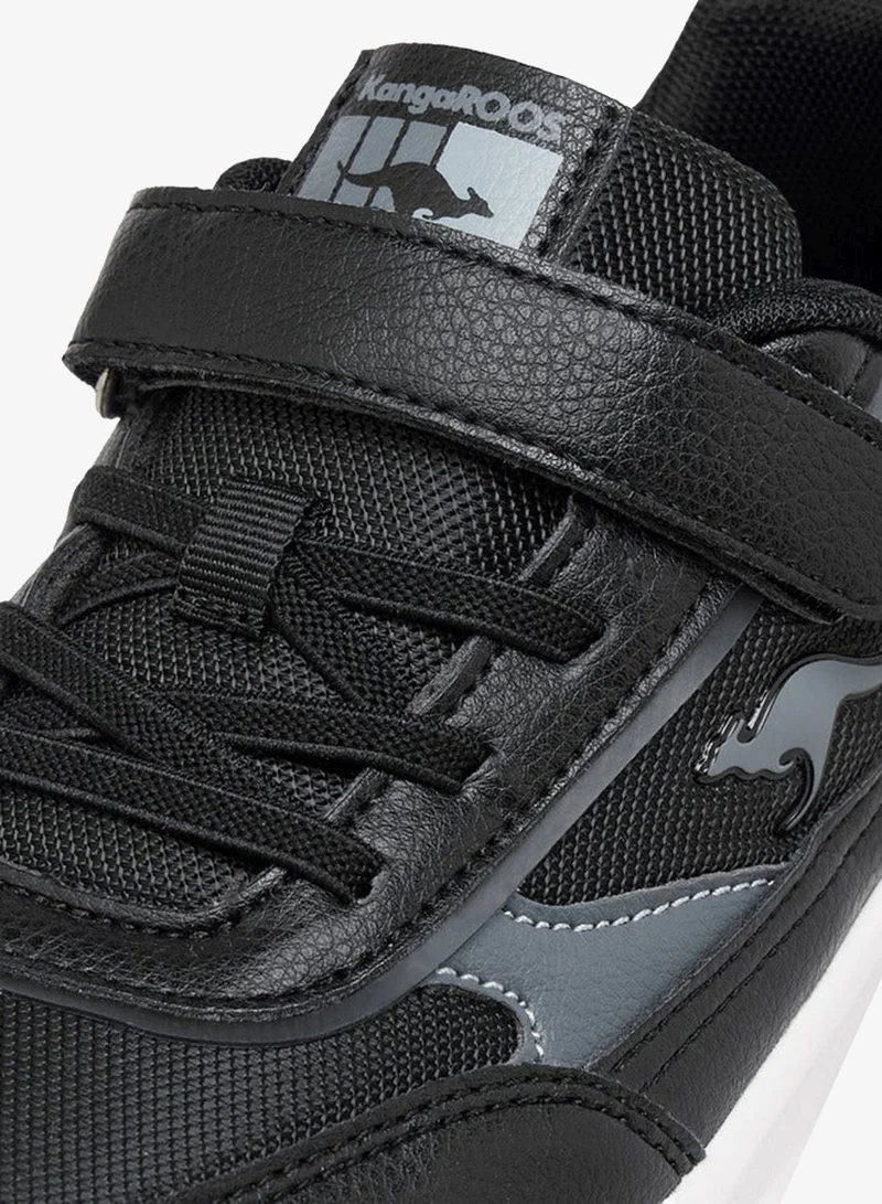kangaROOS BLACK Boys' Panelled Sports Shoes with Hook and Loop Closure for Men | Best Price UAE