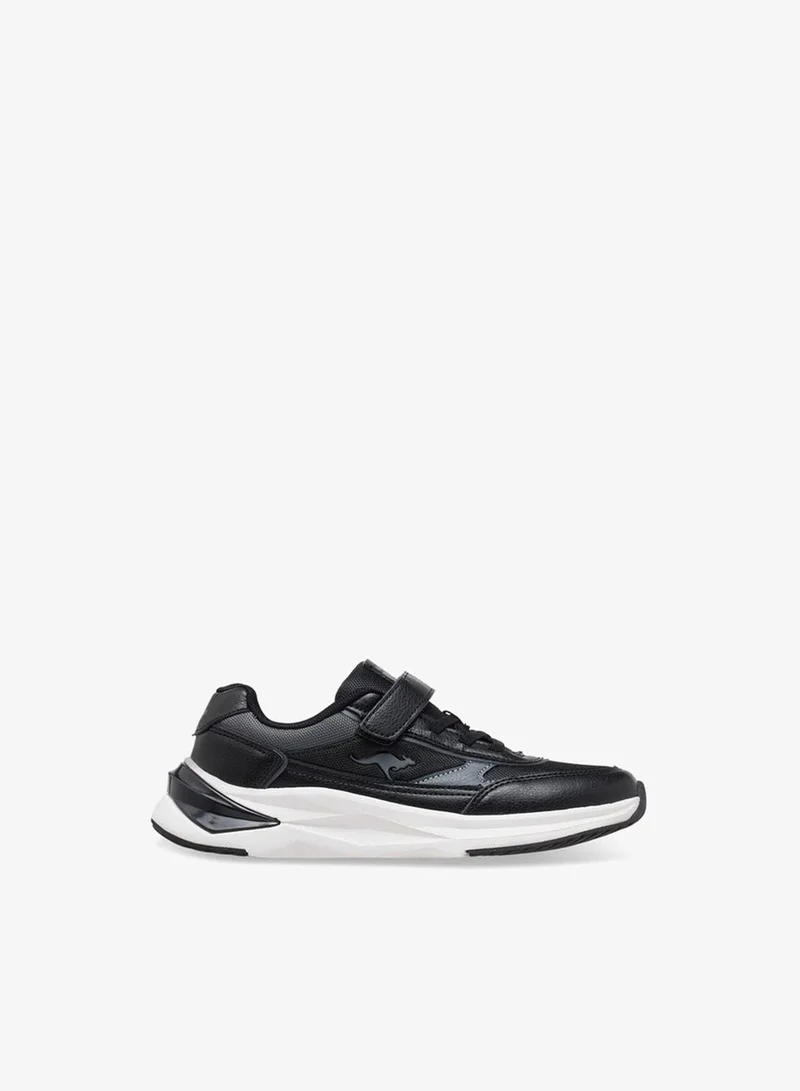 kangaROOS BLACK Boys' Panelled Sports Shoes with Hook and Loop Closure for Men | Best Price UAE