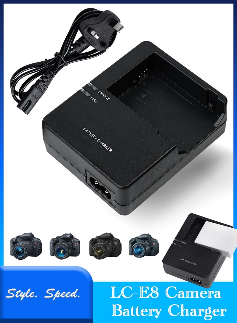 LC-E8 Battery Charger for LC-E8 LP-E8 Battery Compatible with Canon EOS Rebel T2i T3i T4i T5i 550D 600D 650D 700D Kiss X4 X5 X6i X7i Cameras & More  - Image 1
