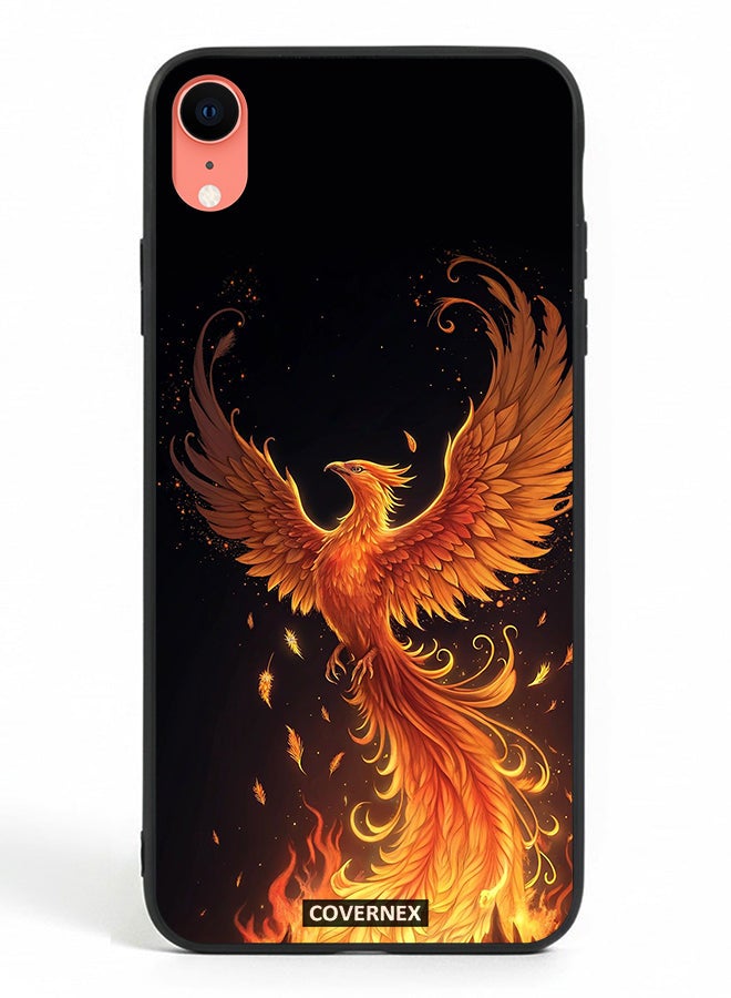 Covernex Apple iPhone XR Protective Case Cover Printed Featuring Majestic Mythical Phoenix Illustration - Image 2