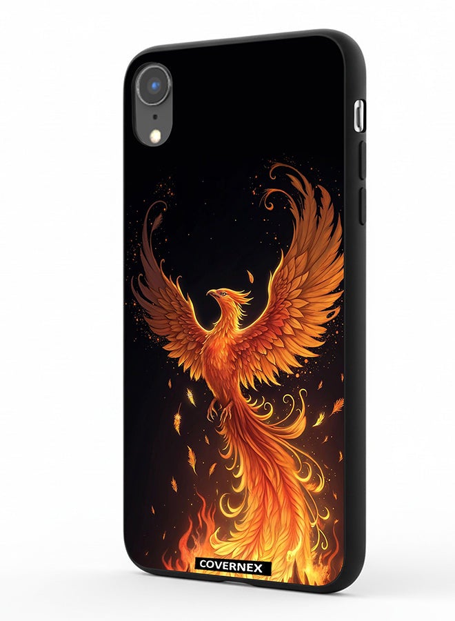 Covernex Apple iPhone XR Protective Case Cover Printed Featuring Majestic Mythical Phoenix Illustration - Image 1